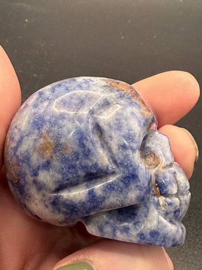 Chinese Sodalite Skull Carving – 5 × 4cm
