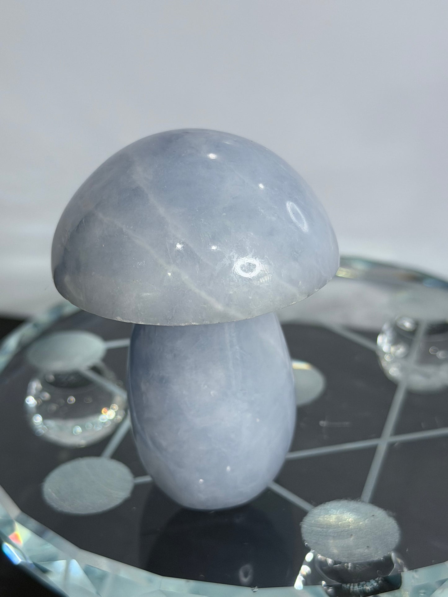 Blue Calcite Mushroom – B