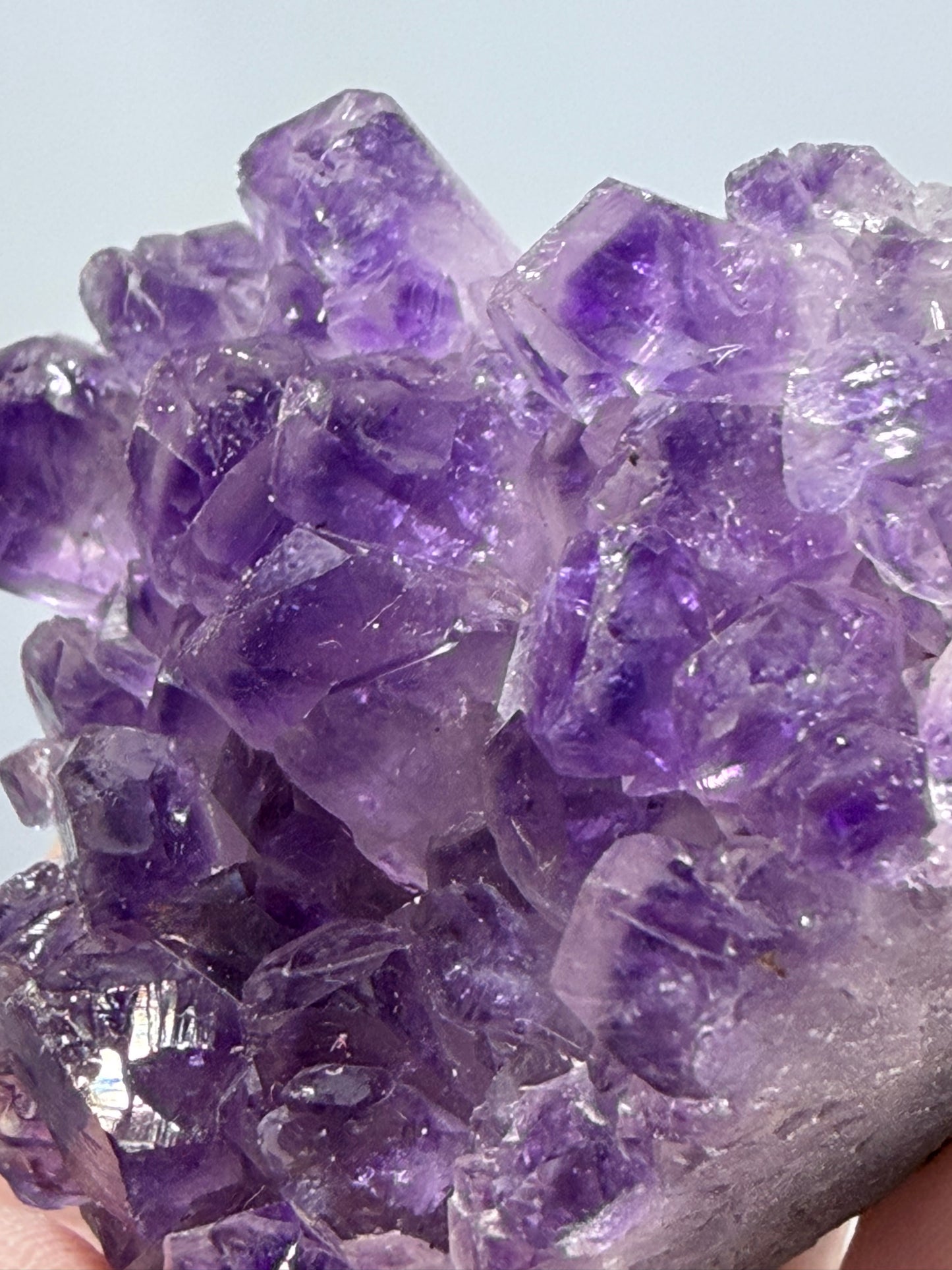 Amethyst Druzy Heart Cluster With Stand (A)