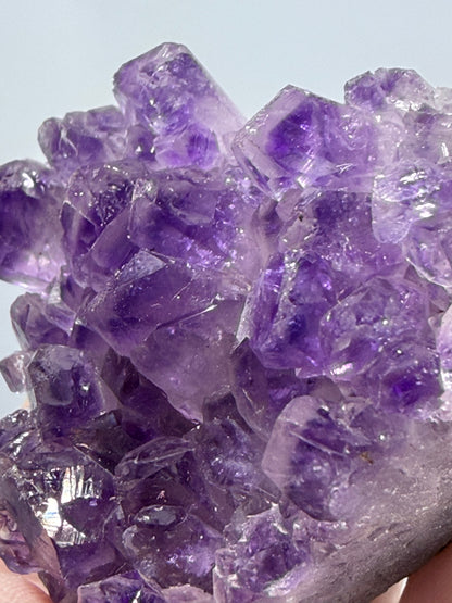 Amethyst Druzy Heart Cluster With Stand (A)