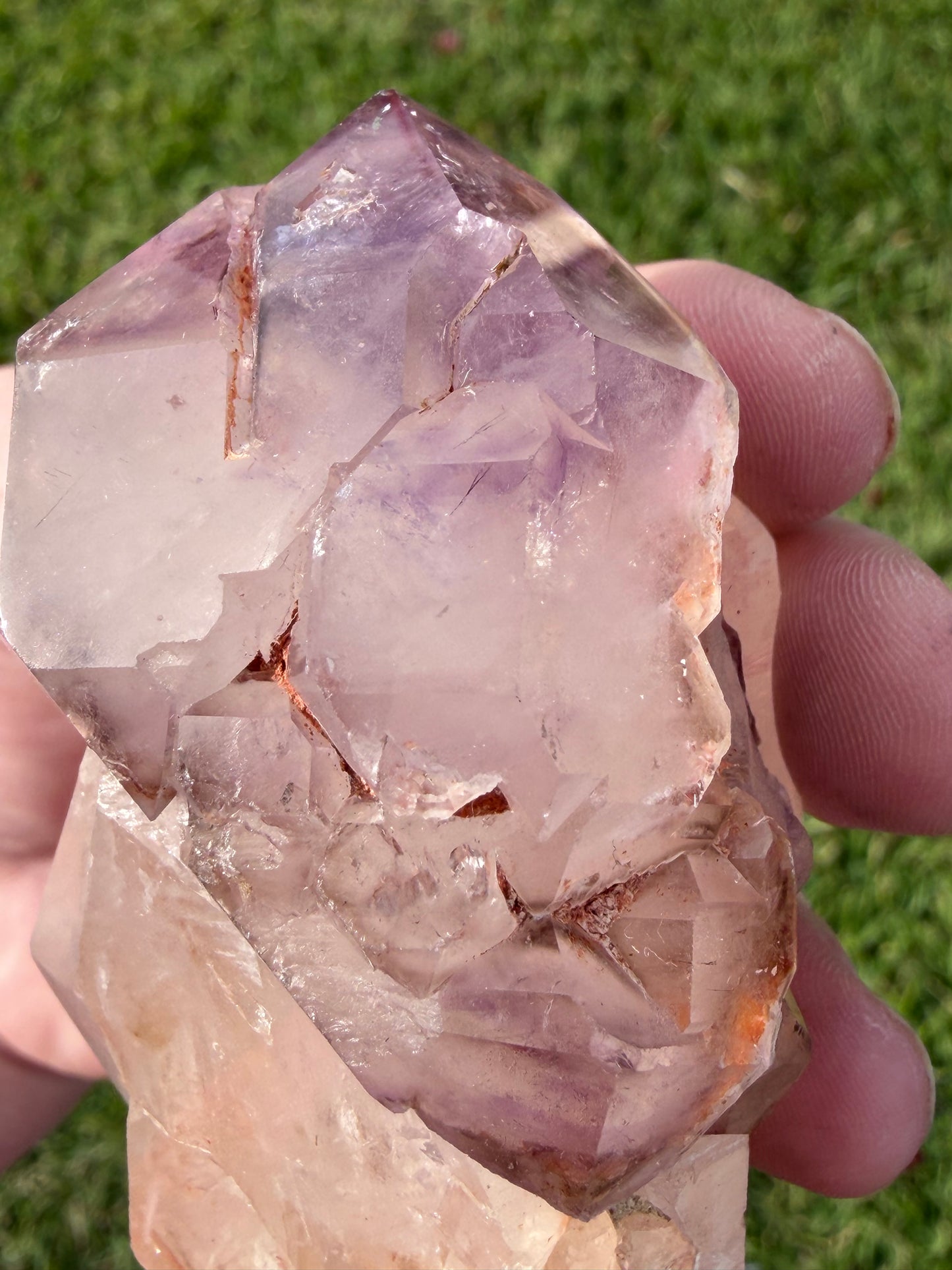 Large Included Amethyst Cluster Point– 215g | 8.5cm