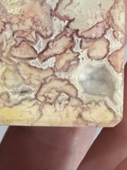 Pink Agate Druzy Floating Cube 3.6cm 110g B