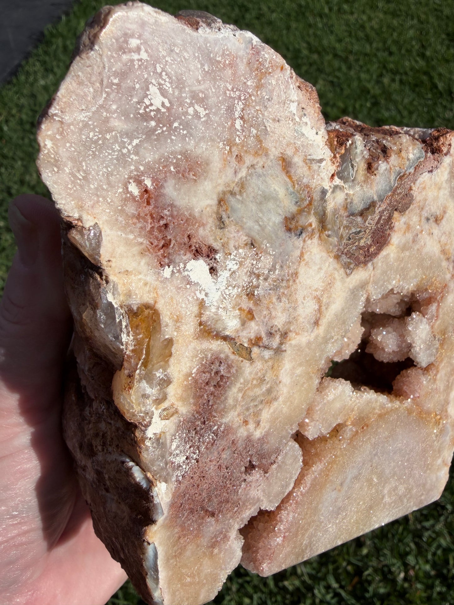 Pink Amethyst Druzy Freeform 1.8kg | Large Crystal Display Piece