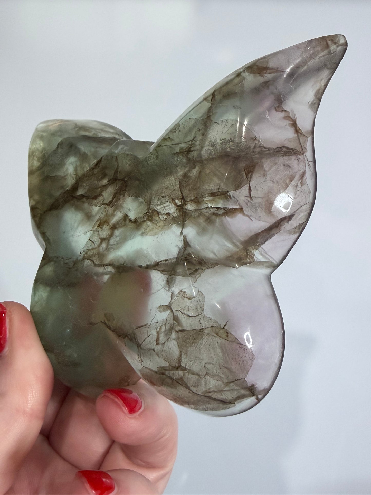 Dendritic Fluorite Butterfly Bowl – 317g