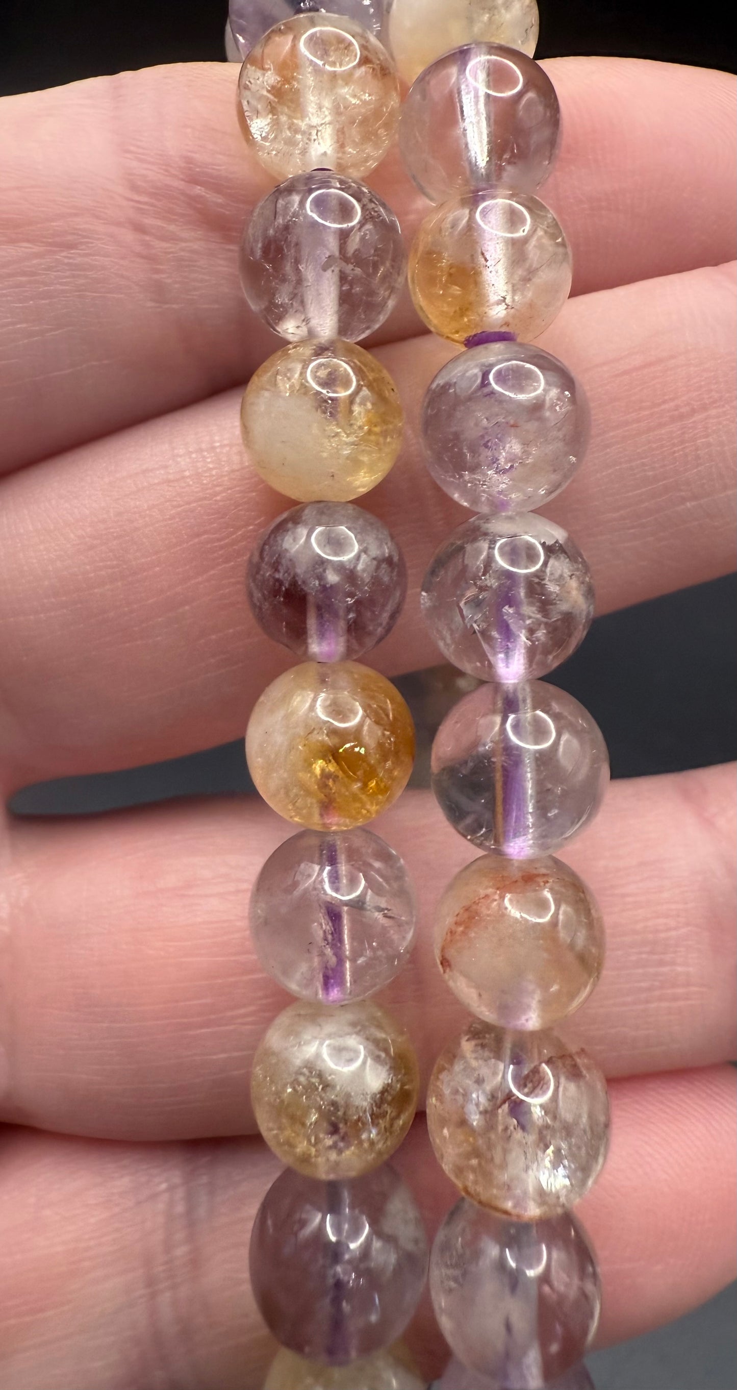 Amethyst & Citrine 8mm Bracelet