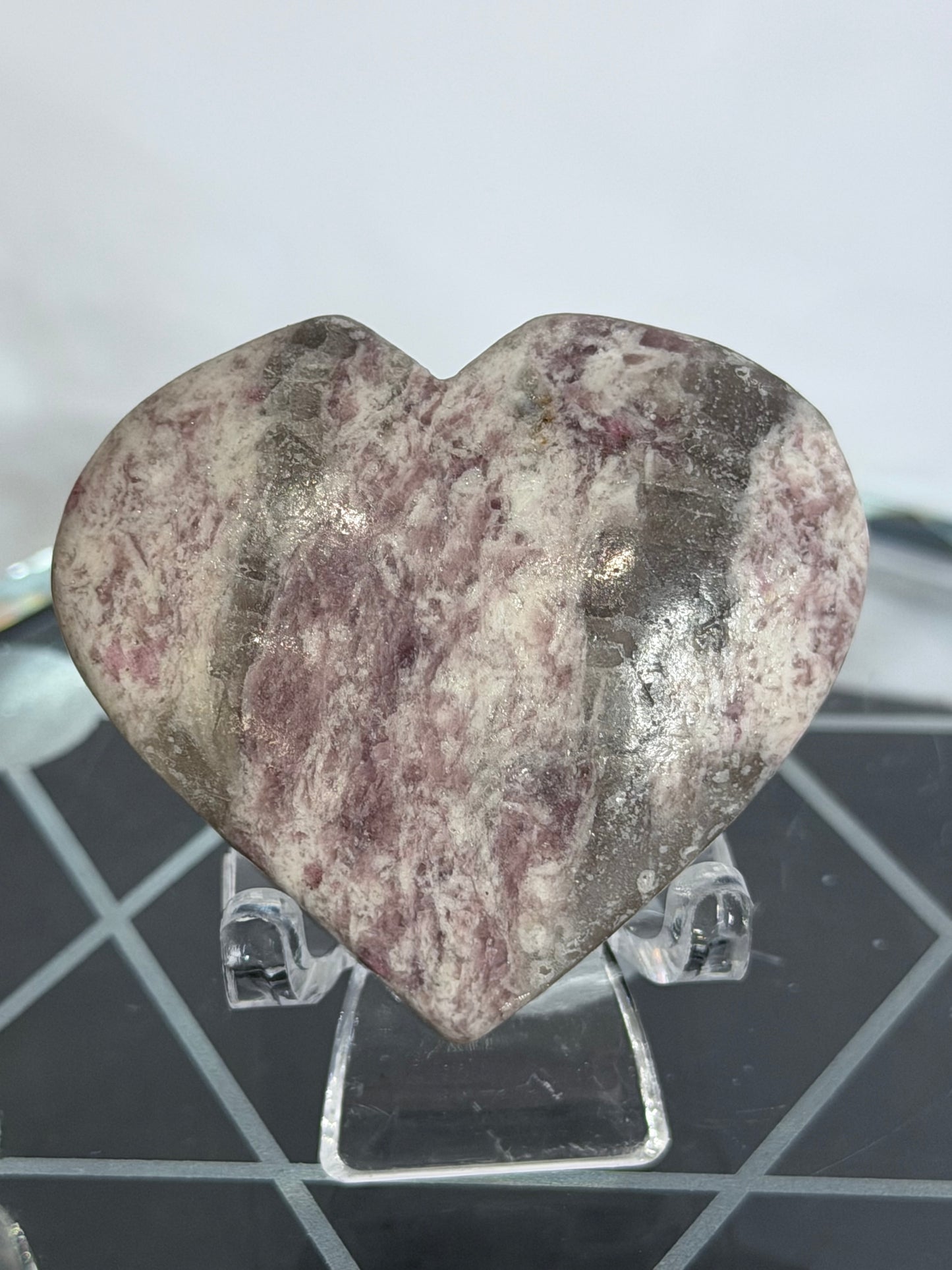Pink Tourmaline in Matrix Heart B 4.5cm