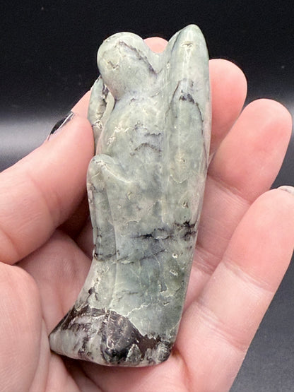 Larvikite with pyrite Angel