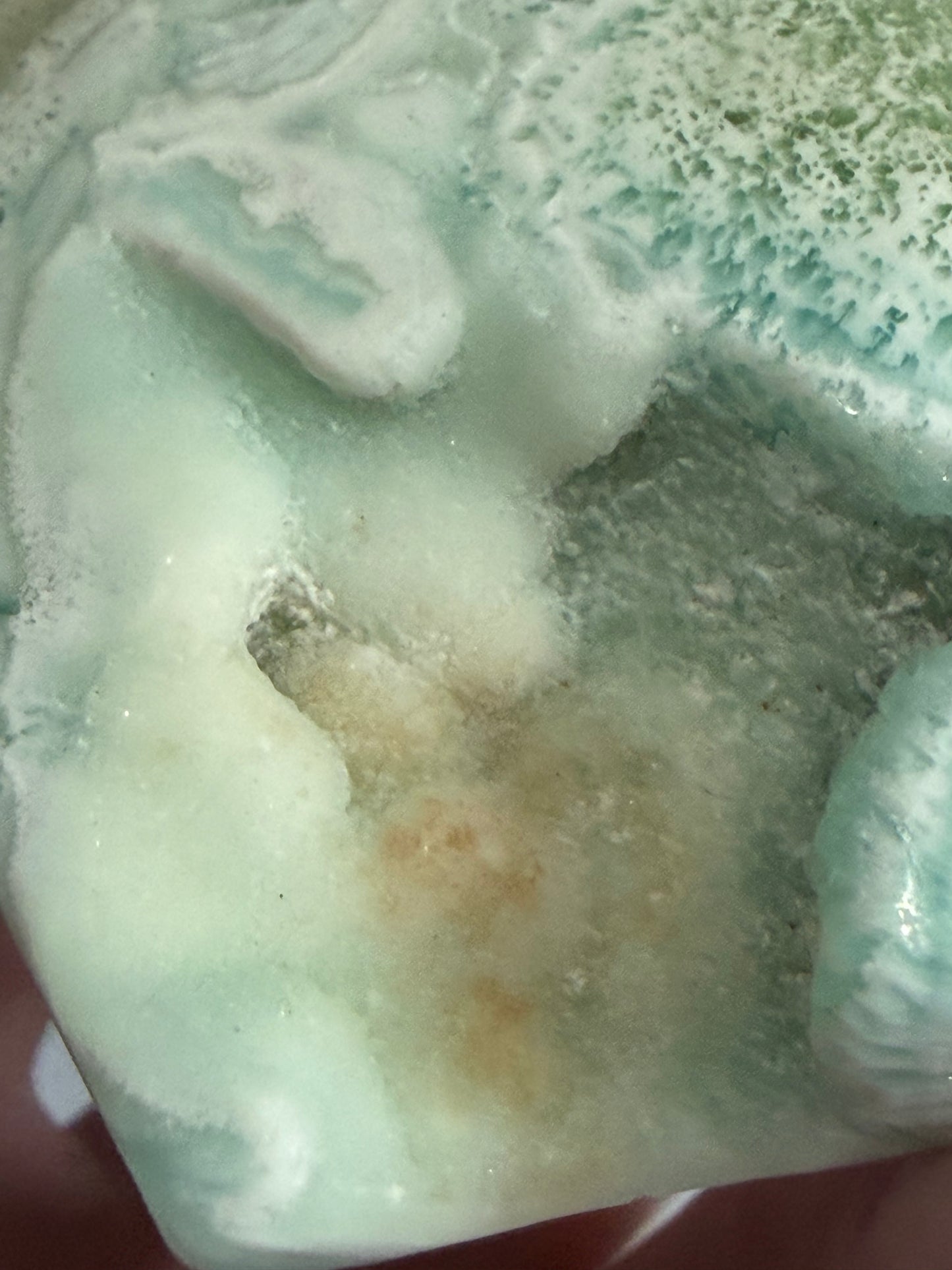 Blue Aragonite Heart – Self Standing A - 6.8cm