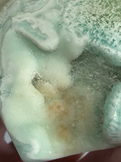 Blue Aragonite Heart – Self Standing A - 6.8cm