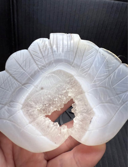 Druzy Agate Bird Wings On stand