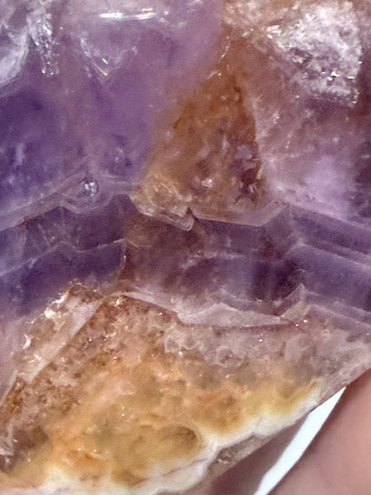 Amethyst & Banded Agate Heart 94g | 6.6 × 6.1 cm | Self-Standing I