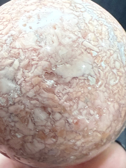 Pink Agate/ Pink Petal Sphere 5cm
