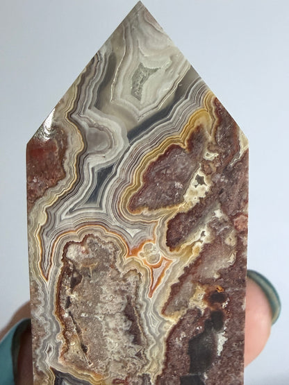 Mexican Crazy Lace Agate Tower –B