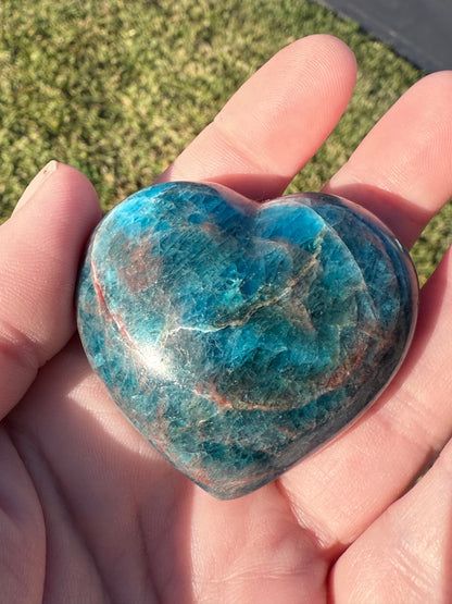 Blue Apatite Heart 5.5cm