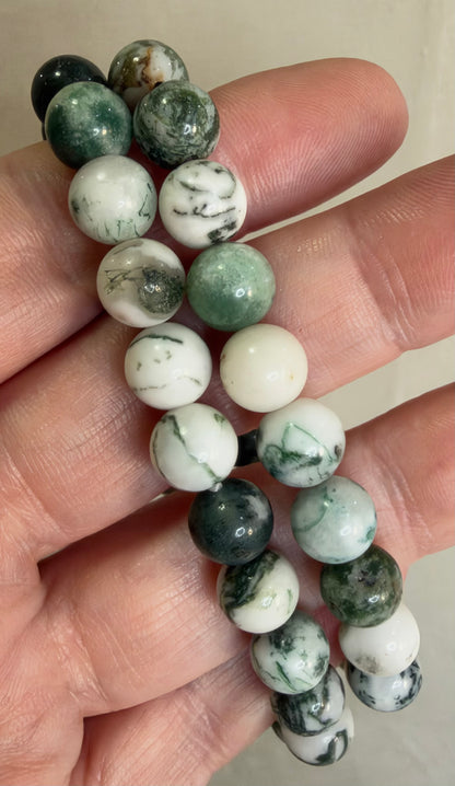 8mm Moss Agate Bracelet