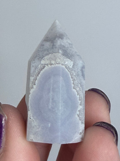 Blue Lace Agate Tower – 3.6cm | 22g