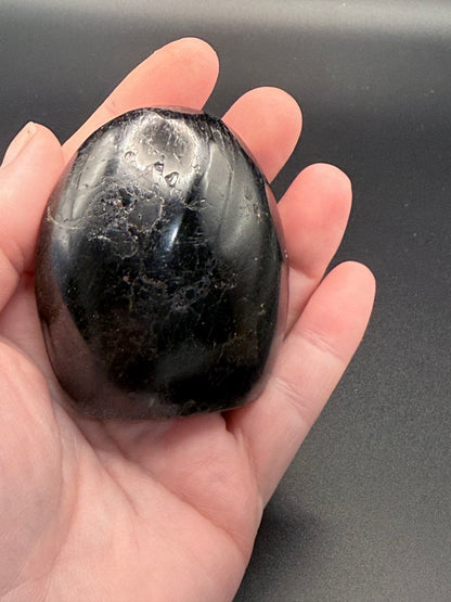 Black Tourmaline with Garnet Free Form