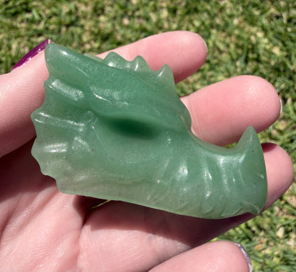 Green Aventurine Dragon Head