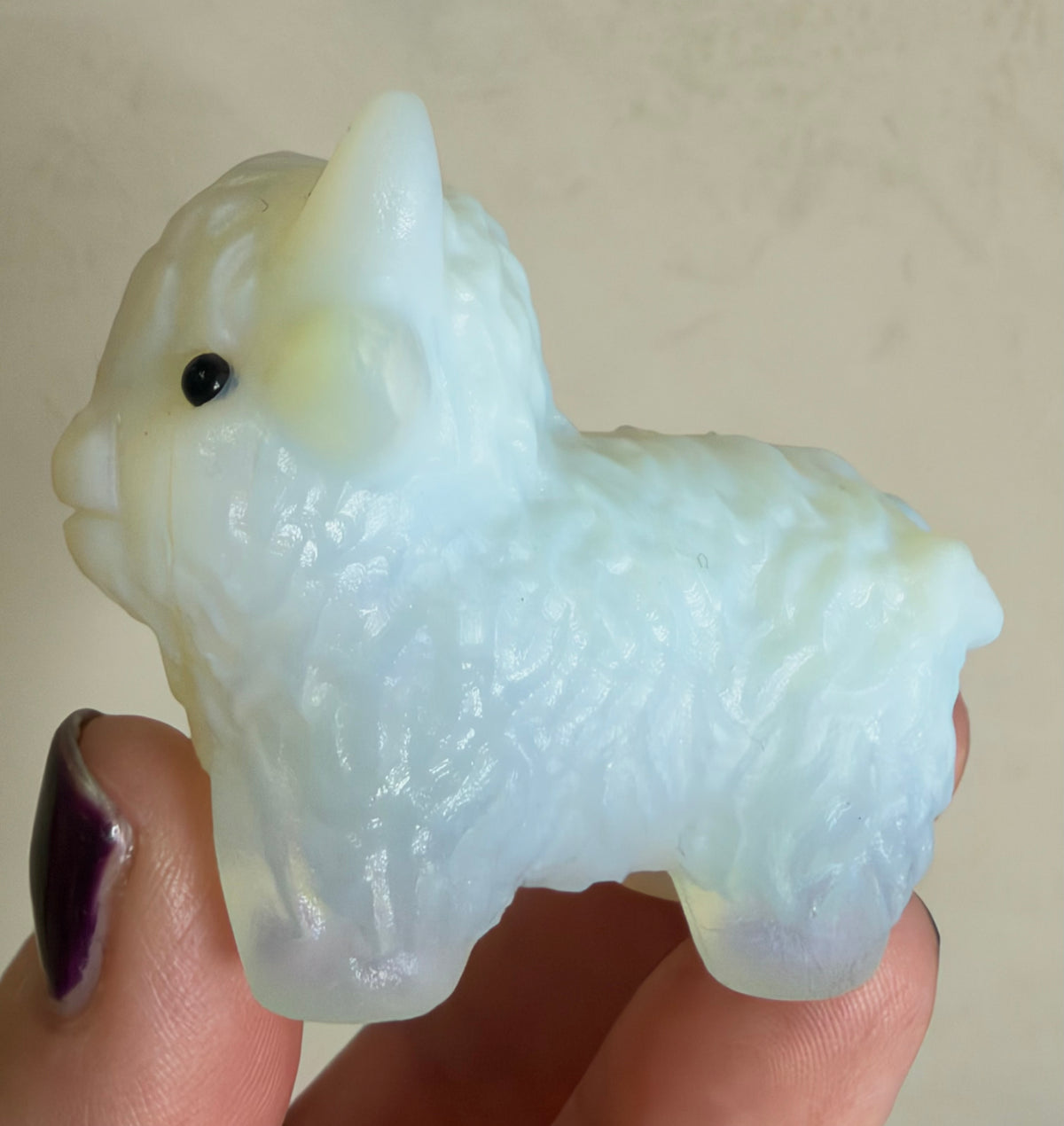 Highland Cow Opalite Carving – 5–6 cm