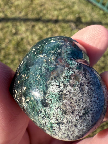 Ocean Jasper 4cm Puffy Heart