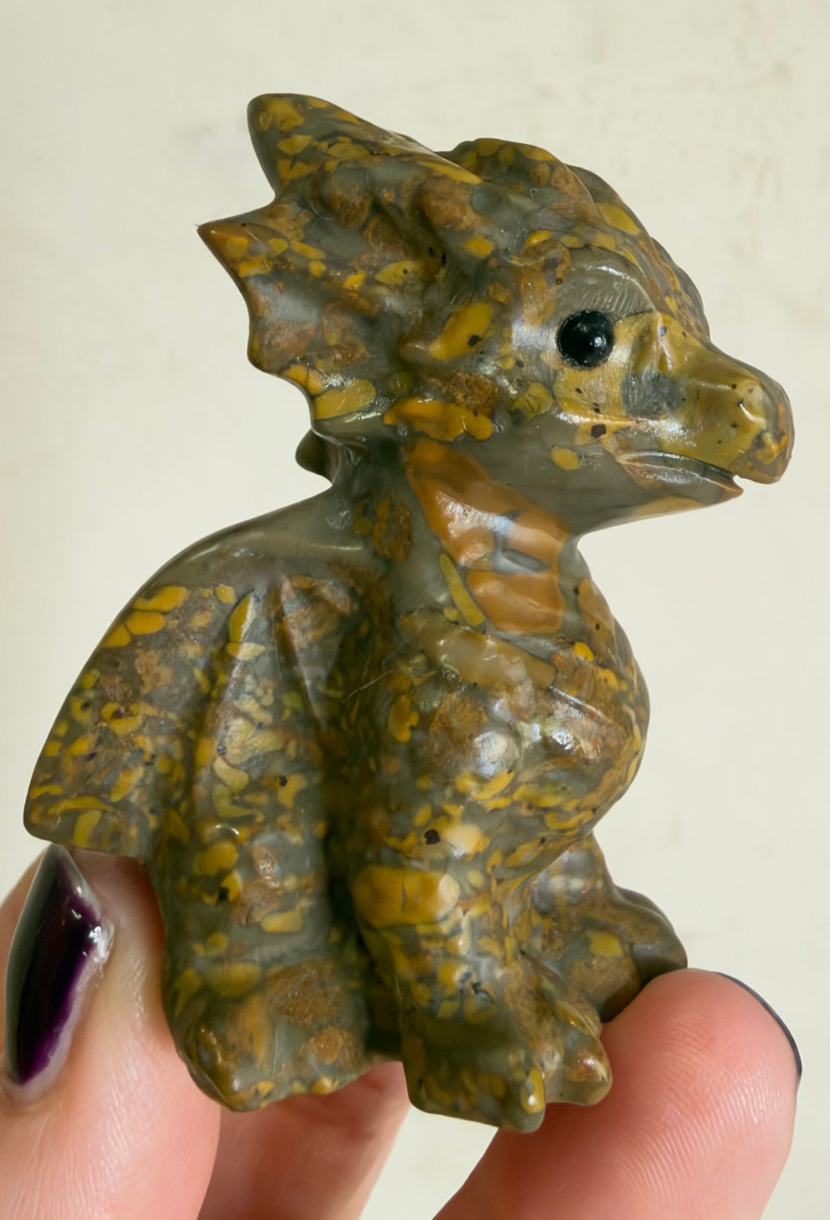 Baby Dragon Fruit Jasper Carving – 6 cm