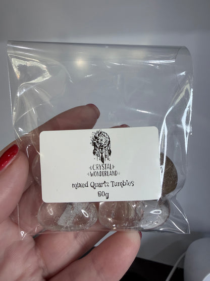 Mixed Quartz Tumbles – 50g