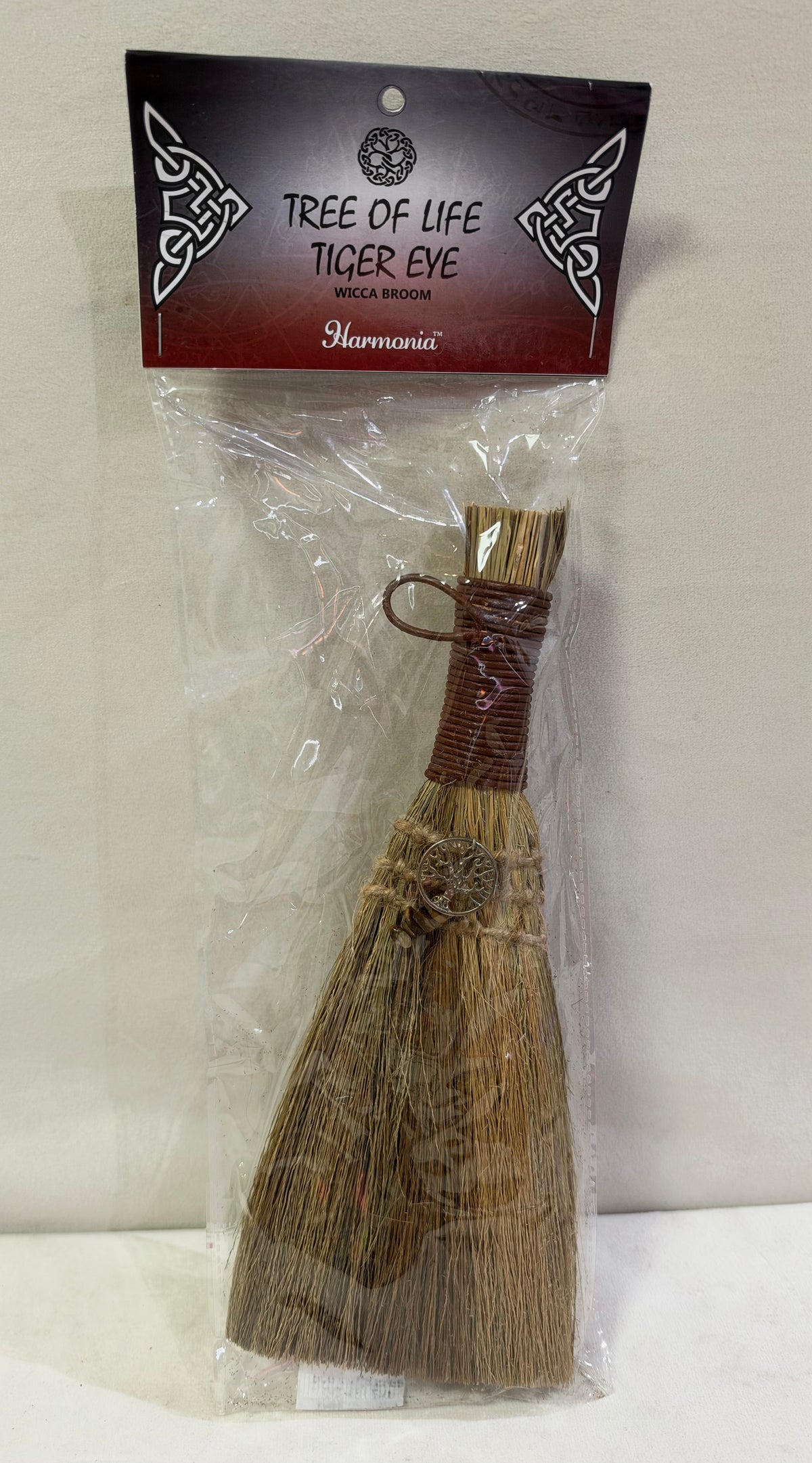 Tree of Life Tiger’s Eye Wicca Broom – Mini Witch’s Besom