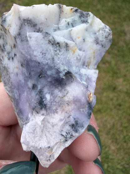 Dendritic Opal Slab on Stand (Merlinite-Style)