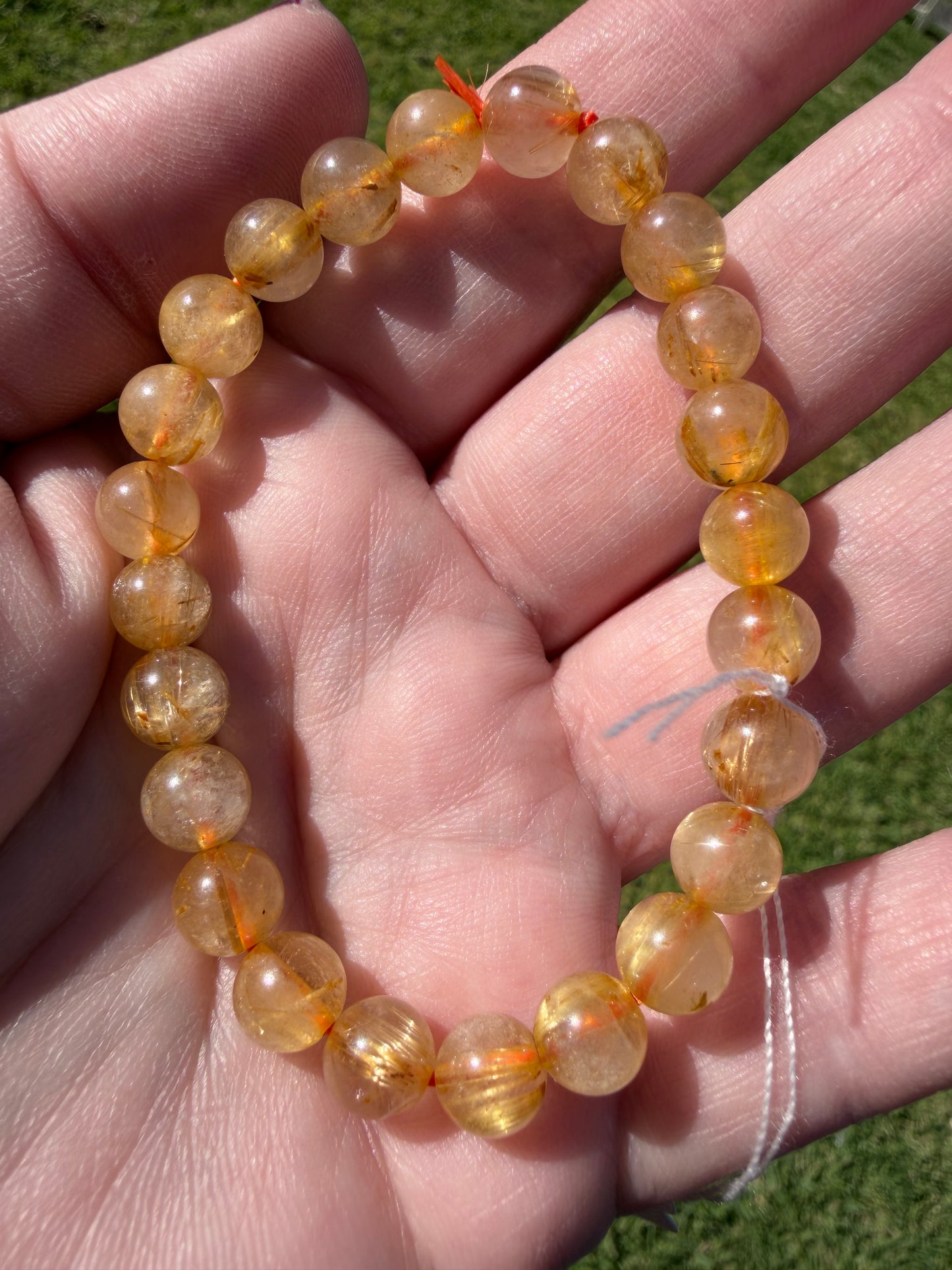 Golden Rutilated Quartz Bracelet — 8mm