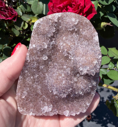 Lavender Amethyst Druzy Agate Freeform – Crystal Cave Formation (310g)