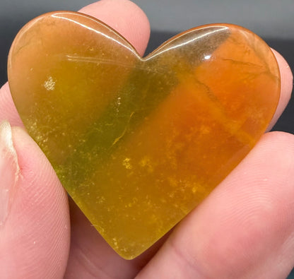 💜 Fluorite Heart assorted colours– 5cm