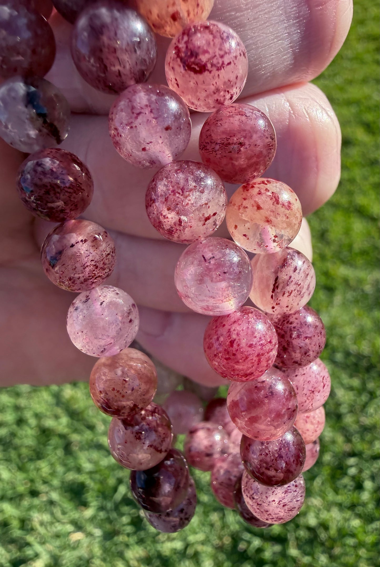 High Quality 8mm Strawberry Quartz Bracelet