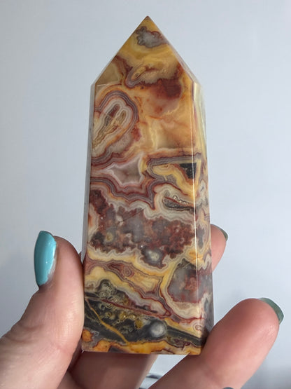Crazy Lace Agate Tower – C -
