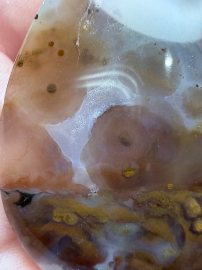 Ocean Jasper Crystal Pendant – Orbicular Jasper from Madagascar | 6 × 4 cm