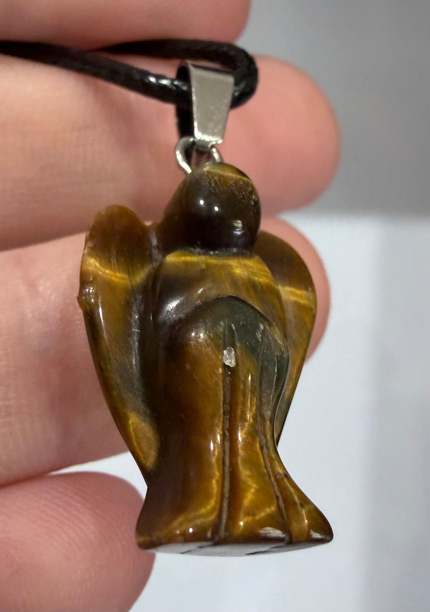 Tiger’s Eye Angel Crystal Pendant – 2.2 × 1.6 cm B
