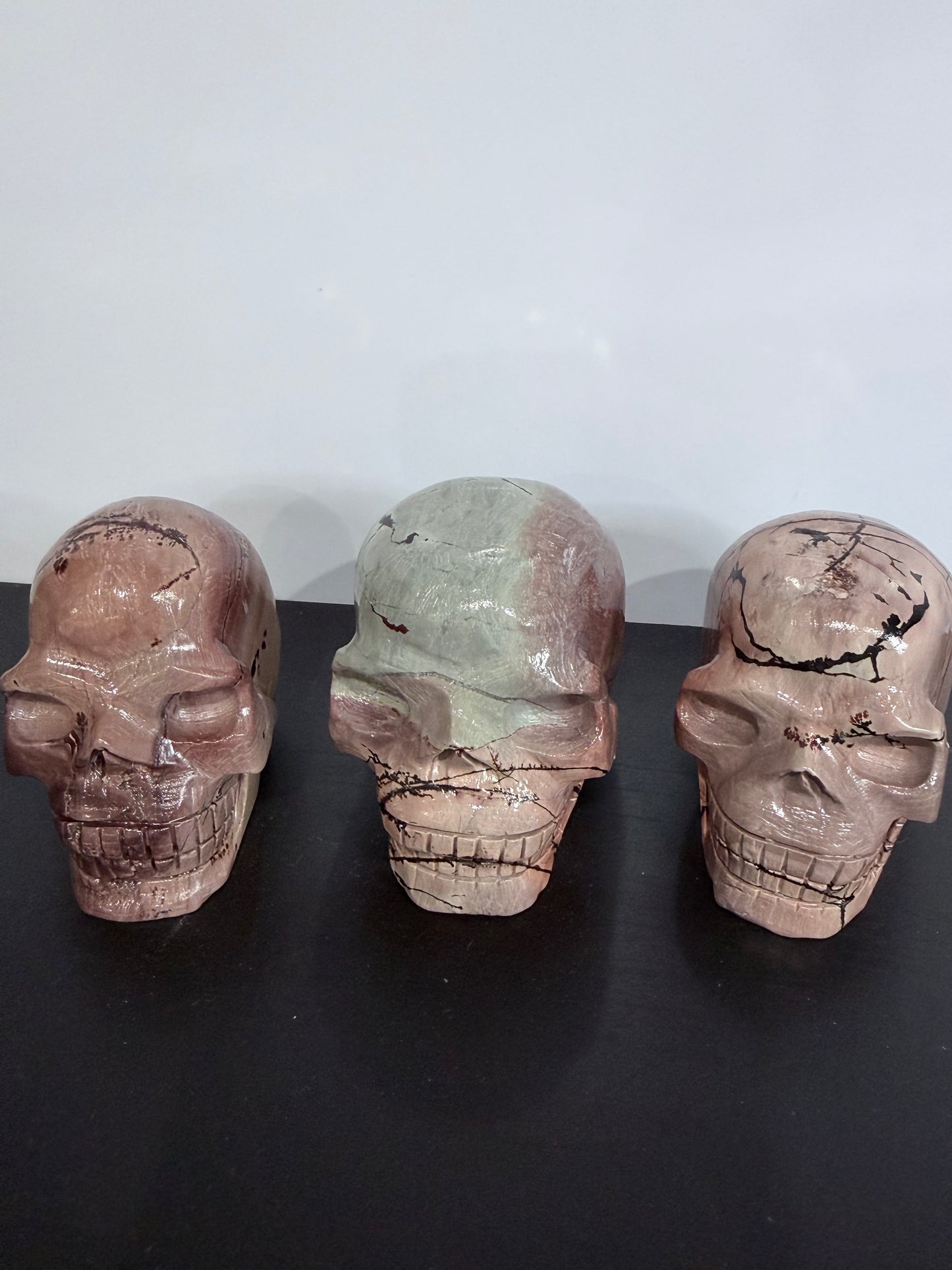 Picture Jasper Skull Carving – 300g
