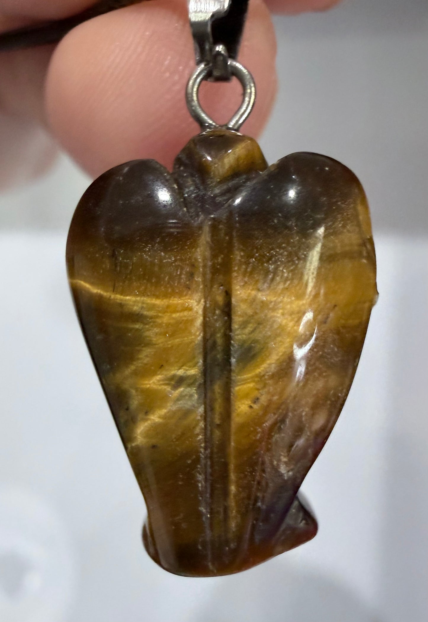 Tiger’s Eye Angel Crystal Pendant – 2.2 × 1.6 cm B