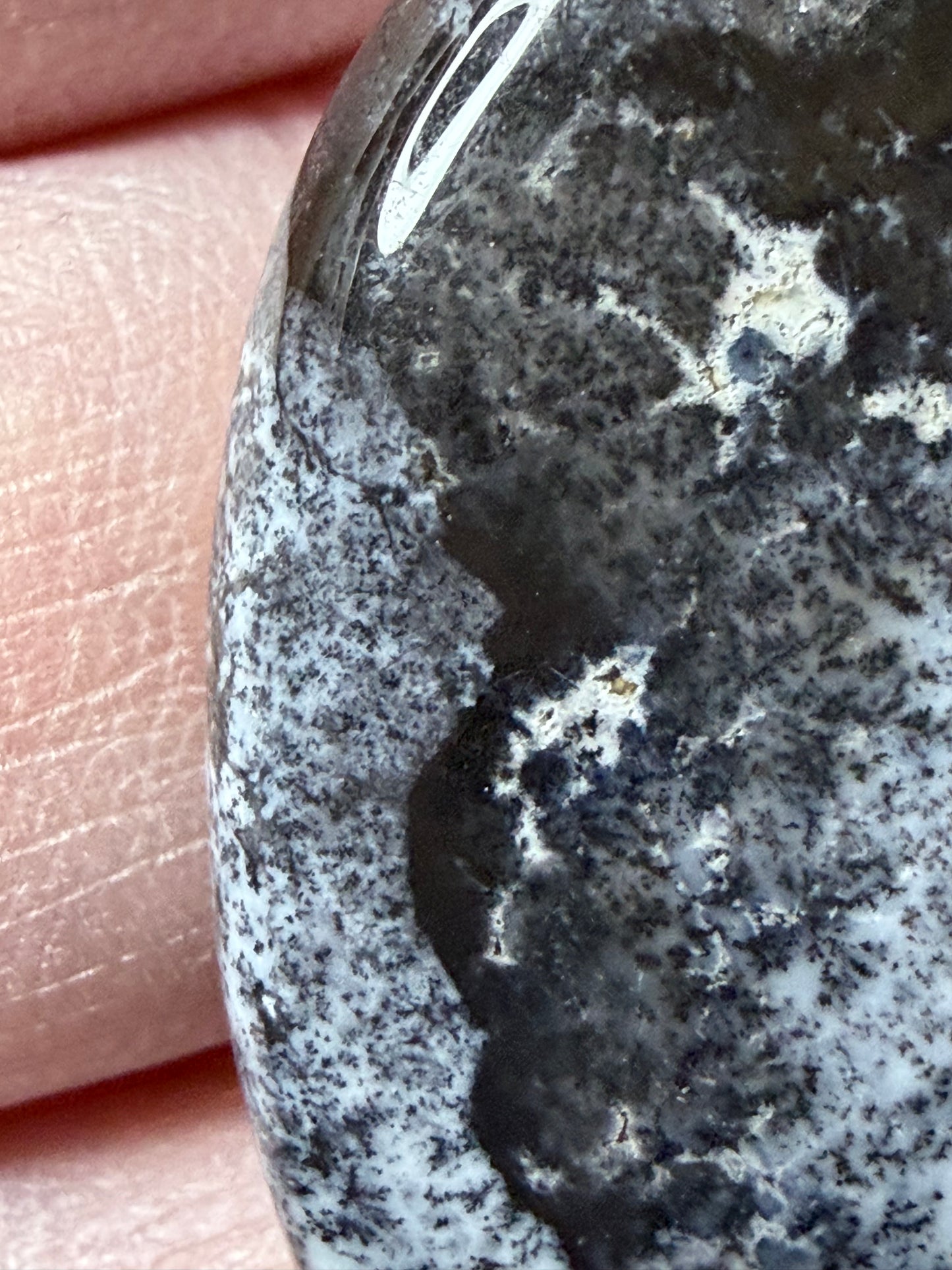 Dendritic Opal (Merlinite) Pendant Necklace