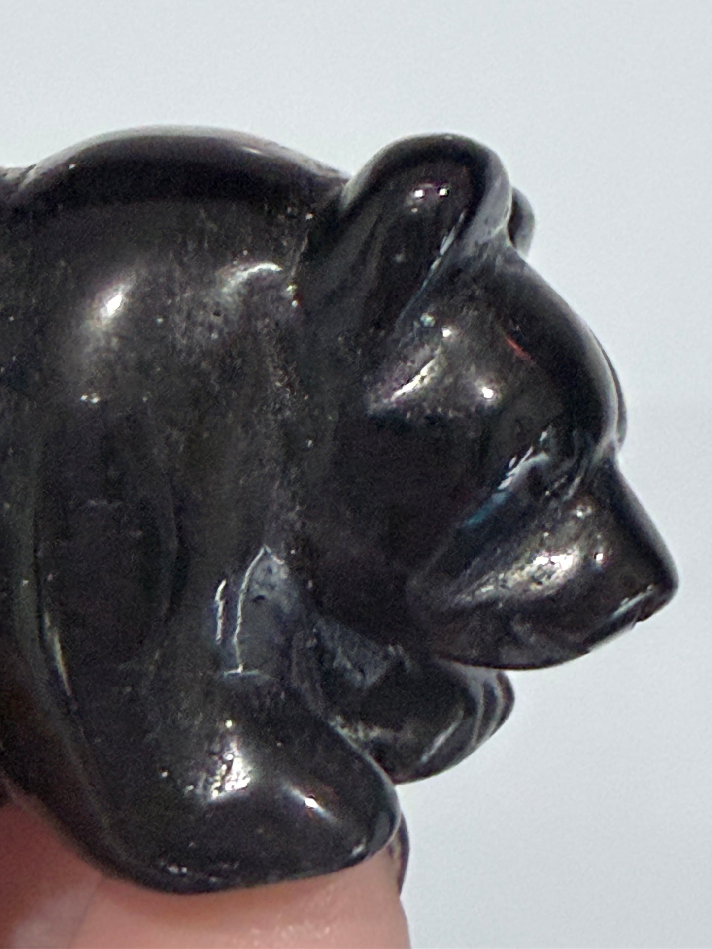 Black Obsidian Bear Carving