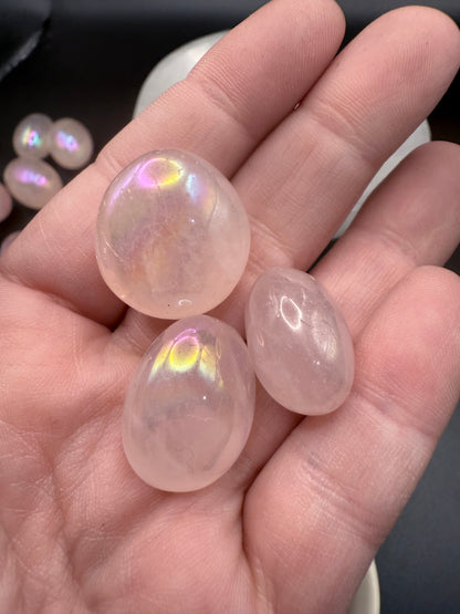 Aura Rose Quartz Tumbles