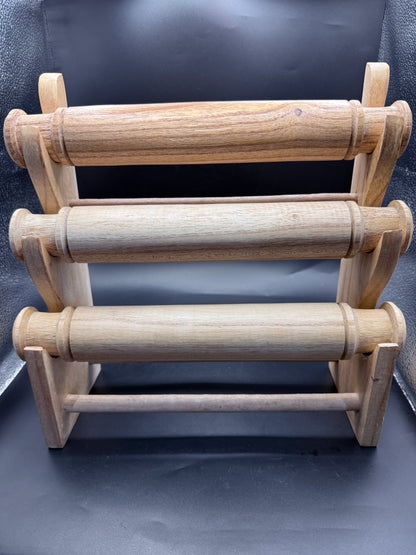 Natural Wooden Bracelet & Display Stand – 3 Tier