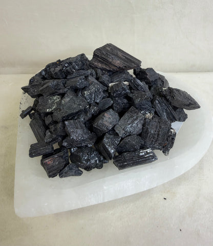 Raw Black Tourmaline Pieces – 20g Pack | Intuitively Chosen