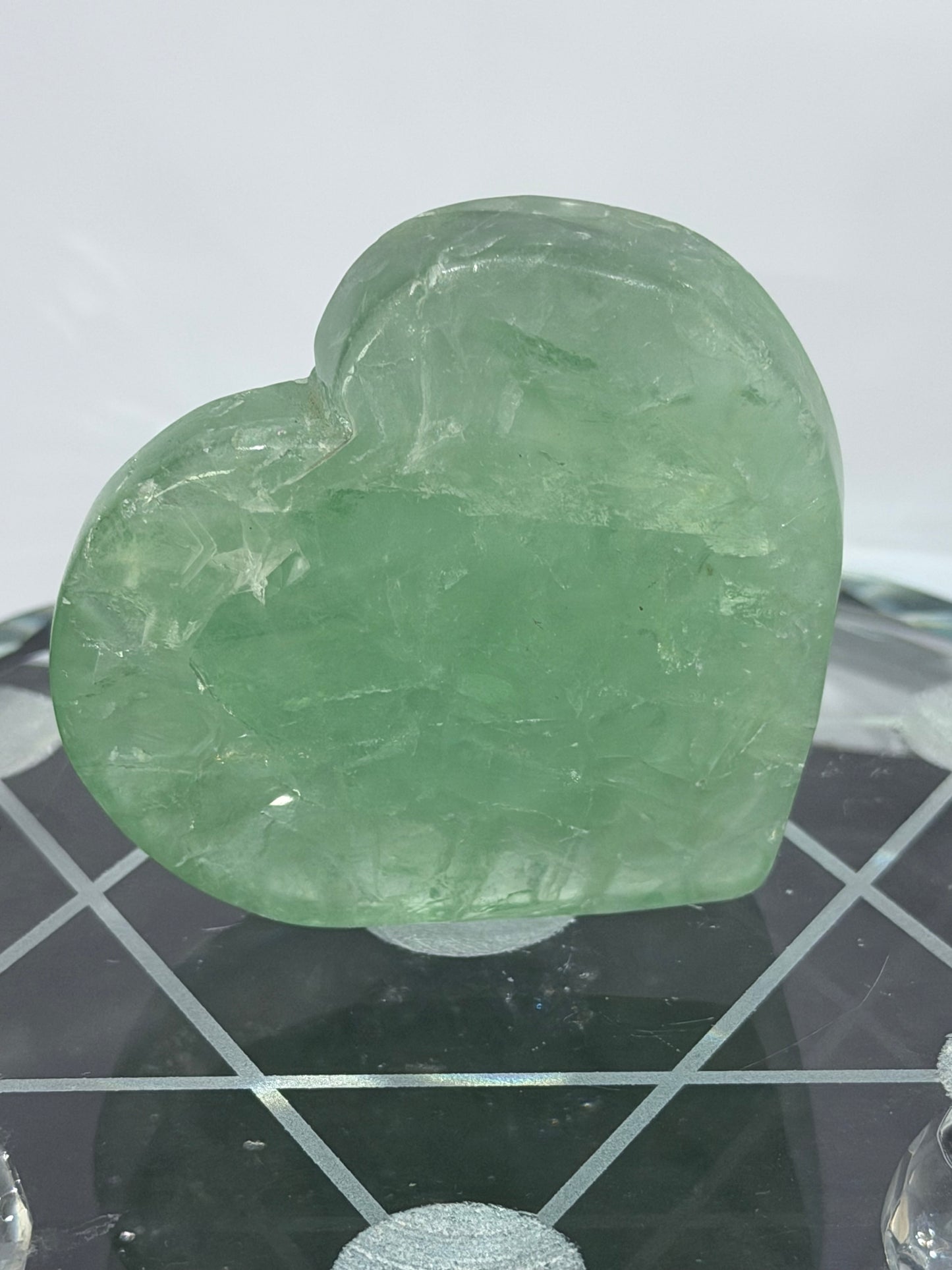 Green Fluorite Self-Standing Heart 5.5cm