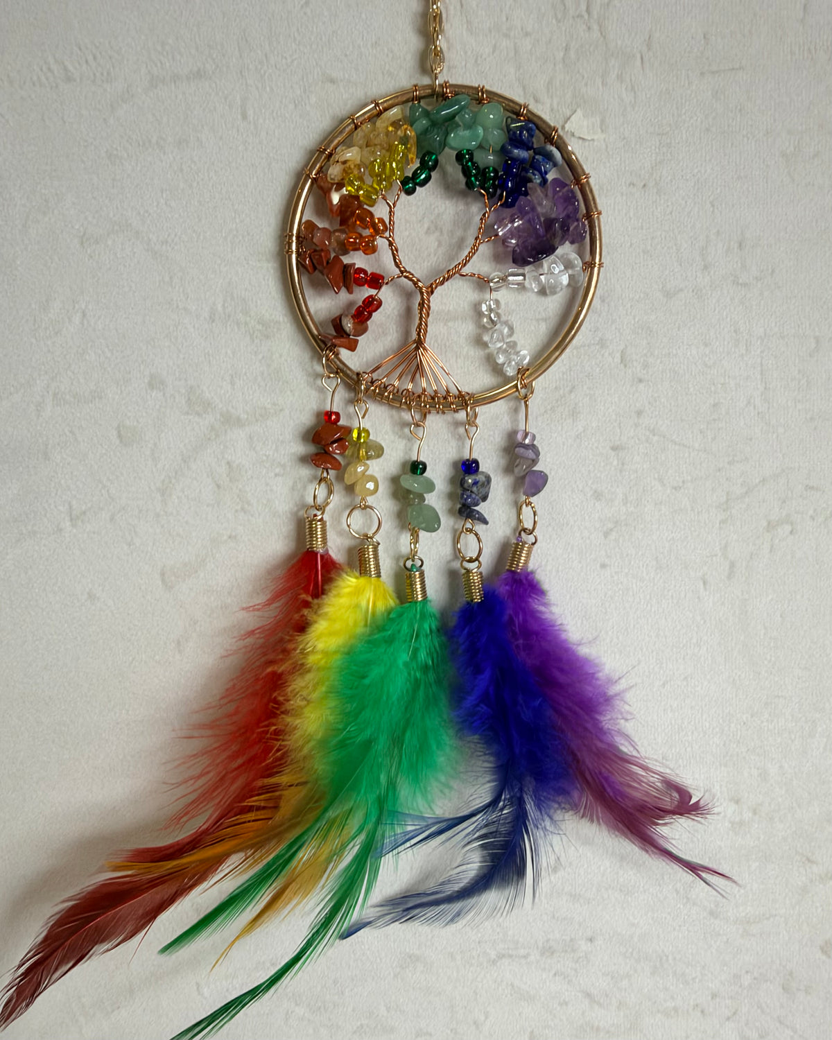 7 Chakra Tree of Life Dreamcatcher – 20 × 7cm