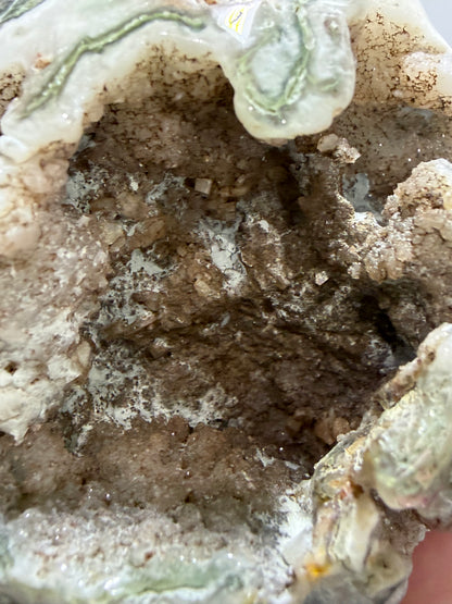 Moss Agate Druzy Skull – 8cm 277g