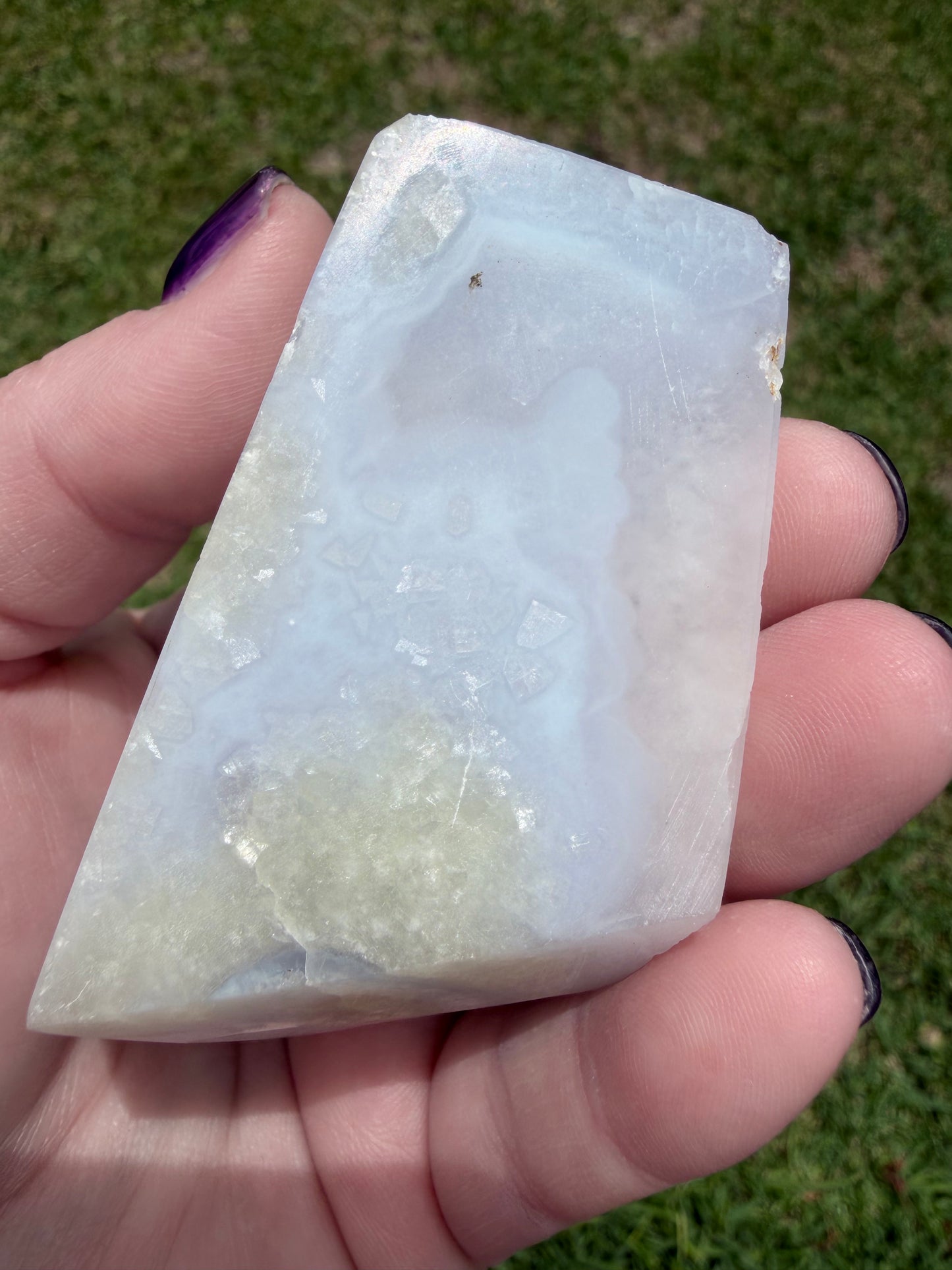 Blue Lace Agate Druzy Freeform – 161g
