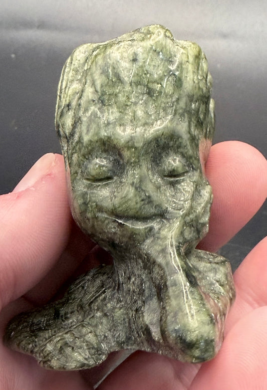 Serpentine Jade Groot Carving – 5.7cm