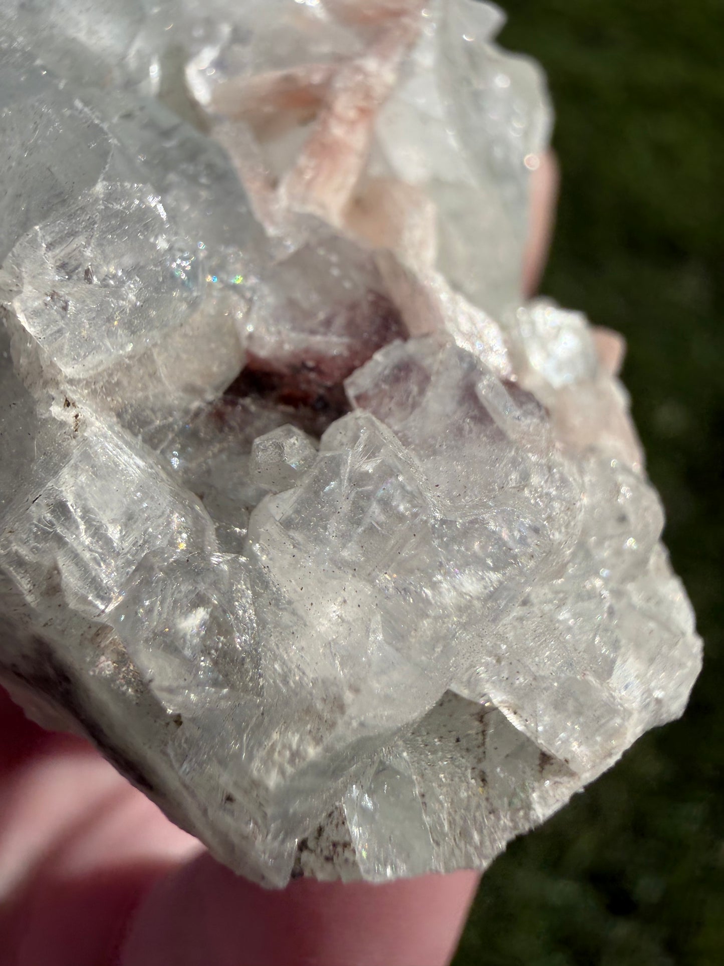 Jalgaon Apophyllite Cluster with Peach Stilbite, Heulandite & Chalcedony – India