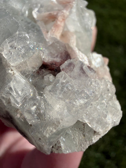 Jalgaon Apophyllite Cluster with Peach Stilbite, Heulandite & Chalcedony – India