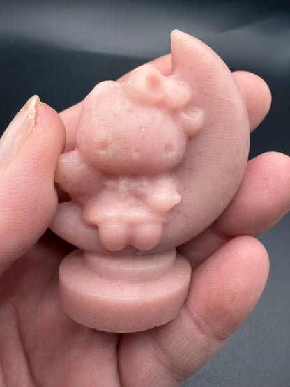 Hello Kitty Pink Opal Carving – 5.5cm